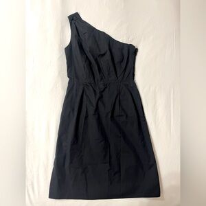 J. Crew One-Shoulder Black Dress